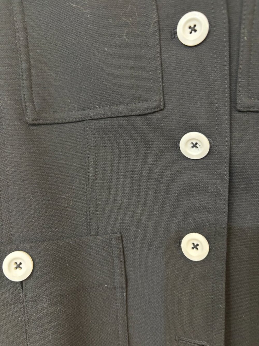 ME+EM Tailored Black Jacket with White Buttons and Removable Belt US Size 6 - Picture 11 of 11